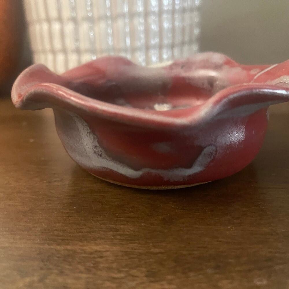 Buie Gatlinburg Pottery Tennessee red bowl 5”